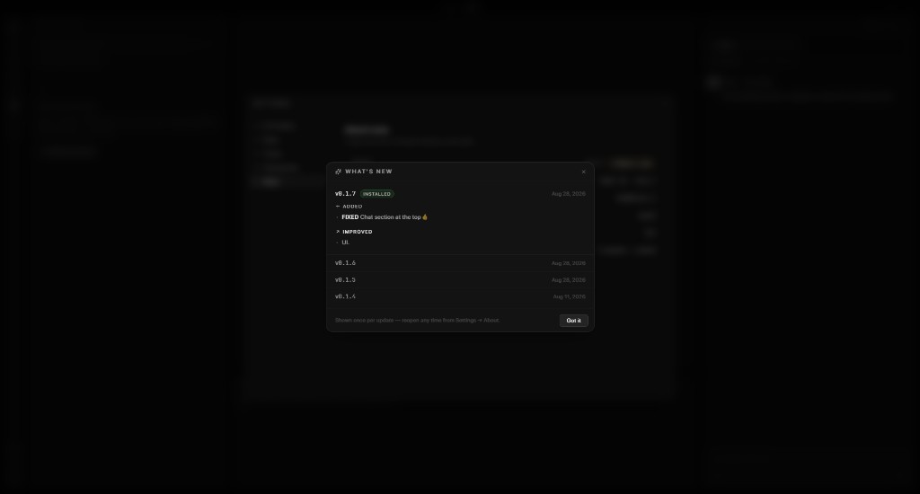 Lume product updates panel
