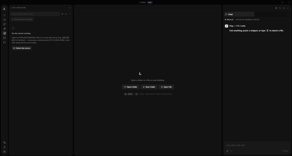 Lume live preview panel
